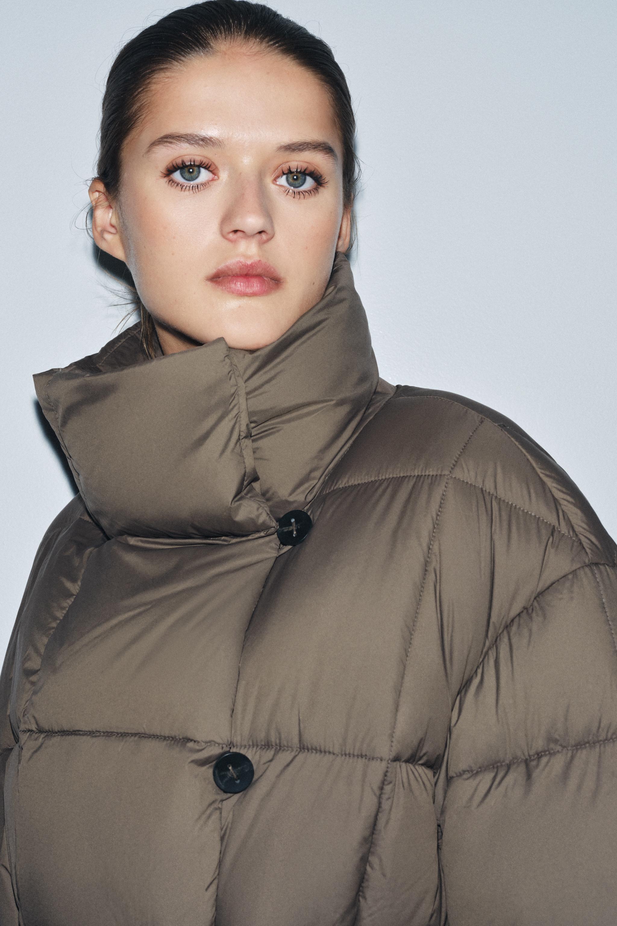 SHORT BELTED PUFFER COAT ZW COLLECTION